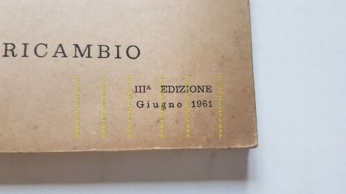Moto Guzzi ERCOLINO 192 1961 catalogo ricambi ORIGINALE spare parts …