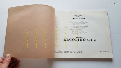 Moto Guzzi ERCOLINO 192 1961 catalogo ricambi ORIGINALE spare parts …