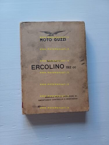 Moto Guzzi Ercolino 192 1963 manuale officina originale motocarro shop …