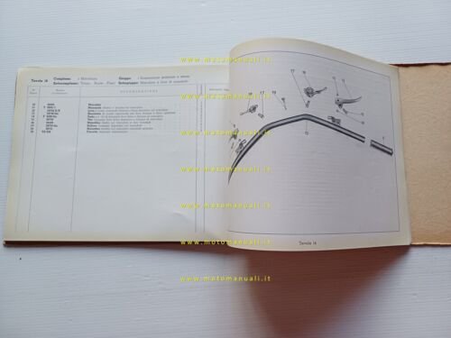 Moto Guzzi Ercolino 192 motocarro 1a Serie 1956 catalogo ricambi …