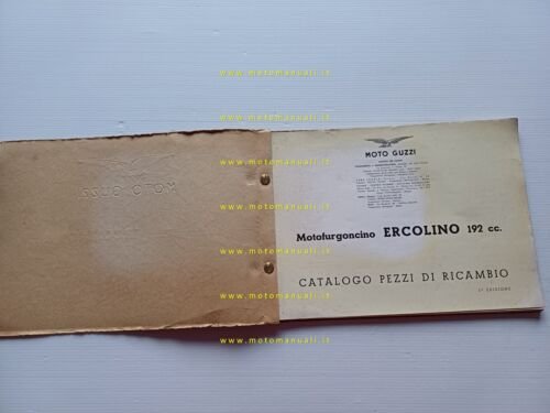 Moto Guzzi Ercolino 192 motocarro 1a Serie 1956 catalogo ricambi …