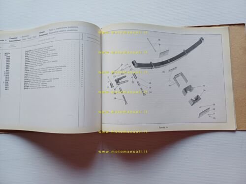 Moto Guzzi Ercolino 192 motocarro 1a Serie 1956 catalogo ricambi …