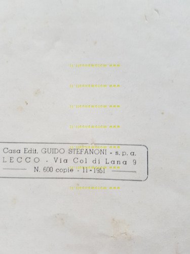 MOTO GUZZI Falcone 500 1951 catalogo ricambi originale spare parts …