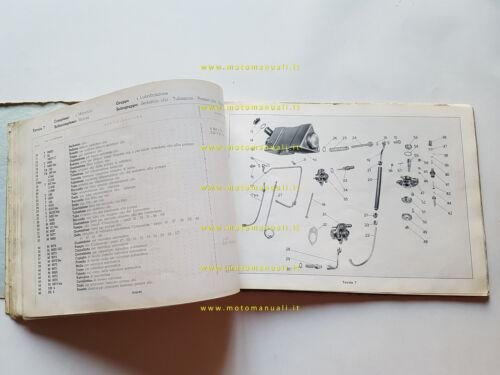 MOTO GUZZI Falcone 500 1951 catalogo ricambi originale spare parts …