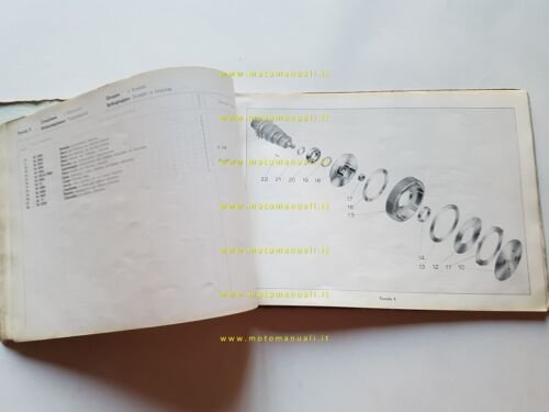 MOTO GUZZI Falcone 500 1951 catalogo ricambi originale spare parts …