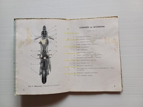Moto Guzzi Falcone 500 1951 manuale uso manutenzione libretto originale