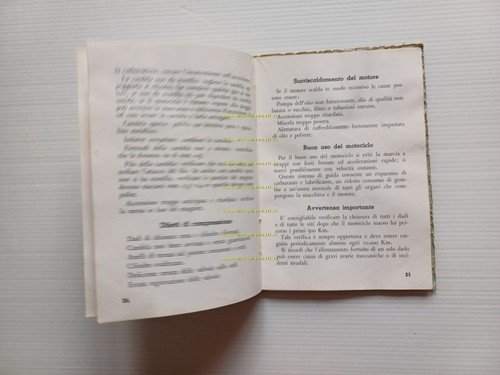 Moto Guzzi Falcone 500 1951 manuale uso manutenzione libretto originale