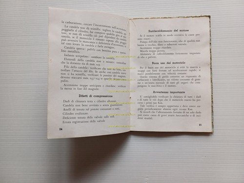 Moto Guzzi Falcone 500 1951 manuale uso manutenzione libretto originale