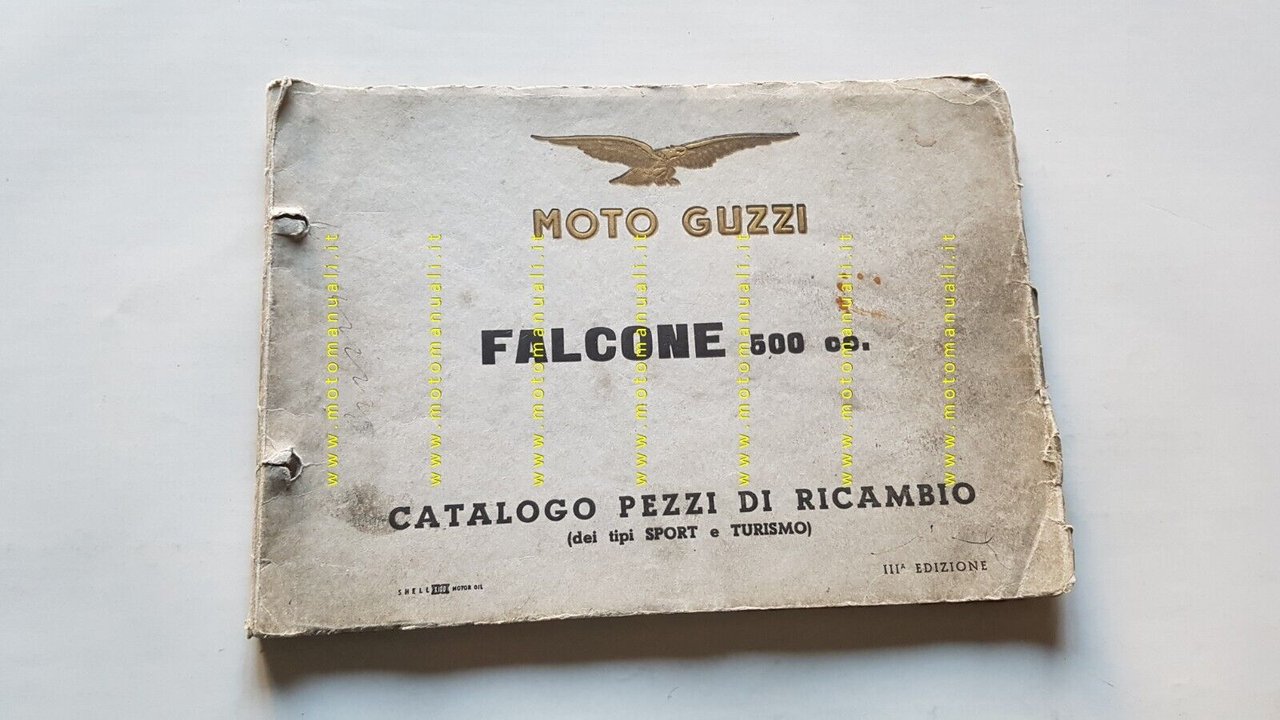 Moto Guzzi Falcone 500 1957 catalogo ricambi originale spare parts …