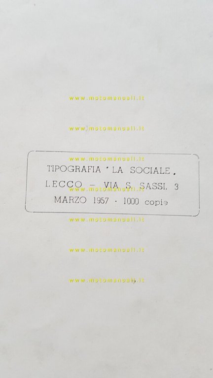 Moto Guzzi Falcone 500 1957 catalogo ricambi originale spare parts …