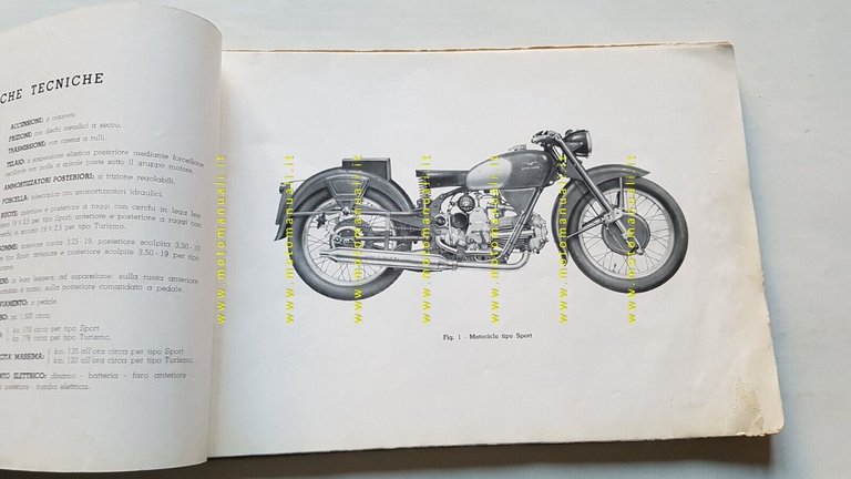 Moto Guzzi Falcone 500 1957 catalogo ricambi originale spare parts …