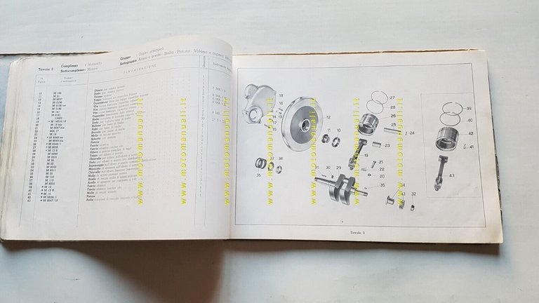 Moto Guzzi Falcone 500 1957 catalogo ricambi originale spare parts …