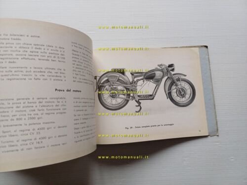 Moto Guzzi Falcone 500 Sport-Turismo 1956 manuale officina originale