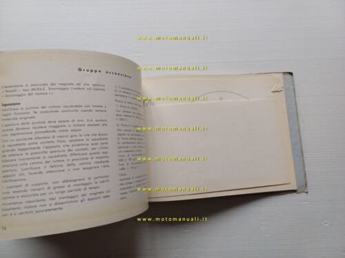 Moto Guzzi Falcone 500 Sport-Turismo 1956 manuale officina originale