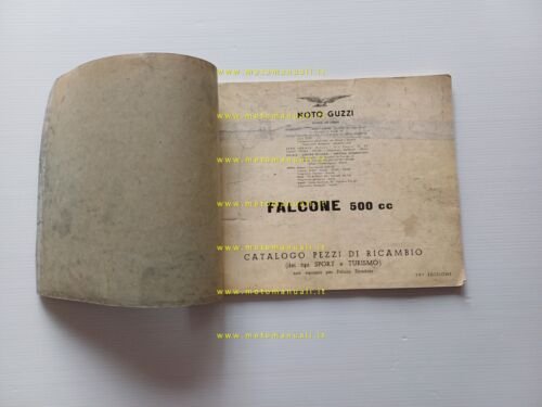Moto Guzzi Falcone 500 Sport Turismo 1961 catalogo ricambi originale …
