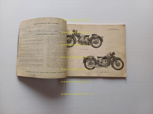 Moto Guzzi Falcone 500 Sport Turismo 1961 catalogo ricambi originale …