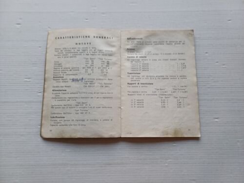 Moto Guzzi Falcone 500 Sport-Turismo 1963 manuale uso manutenzione originale