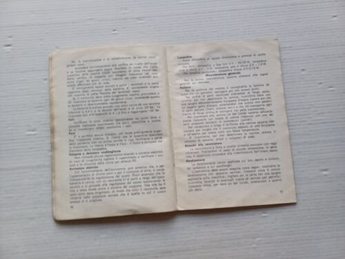 Moto Guzzi Falcone 500 Sport-Turismo 1963 manuale uso manutenzione originale