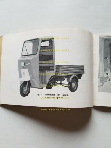 Moto Guzzi Furghino 49 1968 manuale uso originale motocarro owner's …