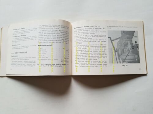 Moto Guzzi Furghino 49 1968 manuale uso originale motocarro owner's …