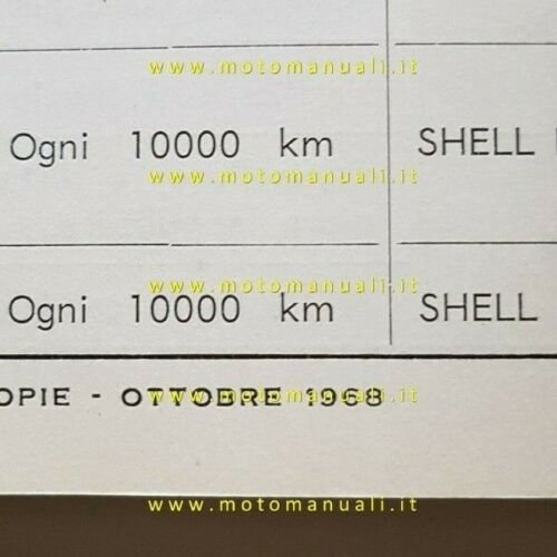 Moto Guzzi Furghino 49 1968 manuale uso originale motocarro owner's …