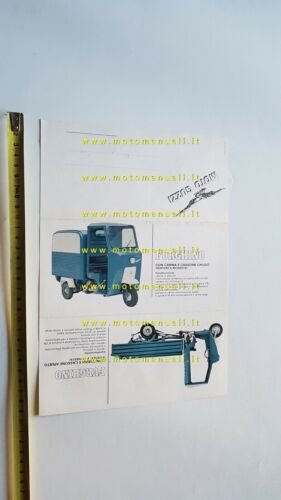 MOTO GUZZI Furghino 50 1968 depliant originale Motocarro 3-wheeler brochure