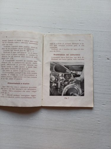 Moto Guzzi G.T.V. 500 1948 manuale uso manutenzione libretto istruzioni …