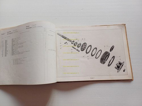 MOTO GUZZI Galletto 160 1951 catalogo ricambi originale