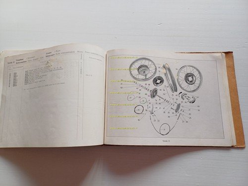 MOTO GUZZI Galletto 160 1951 catalogo ricambi originale