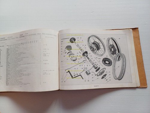 MOTO GUZZI Galletto 160 1951 catalogo ricambi originale