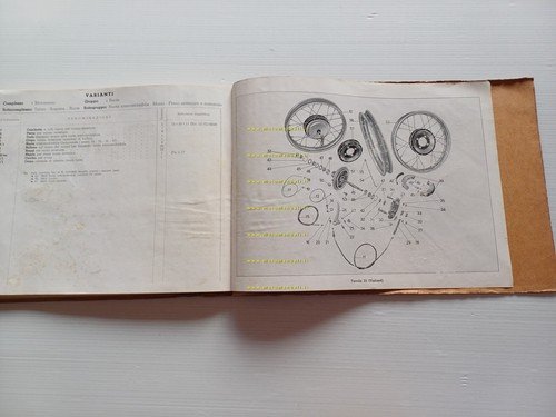 MOTO GUZZI Galletto 160 1951 catalogo ricambi originale