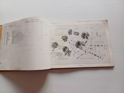 MOTO GUZZI Galletto 160 1951 catalogo ricambi originale