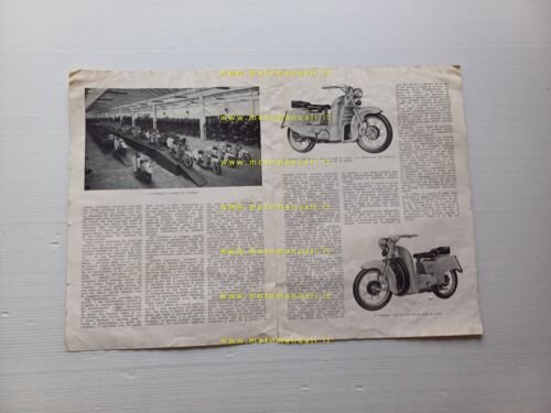 Moto Guzzi Galletto 160 1951 depliant ristampa prova Motociclismo originale