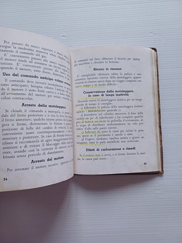 Moto Guzzi Galletto 160 1951 manuale uso manutenzione libretto ORIGINALE