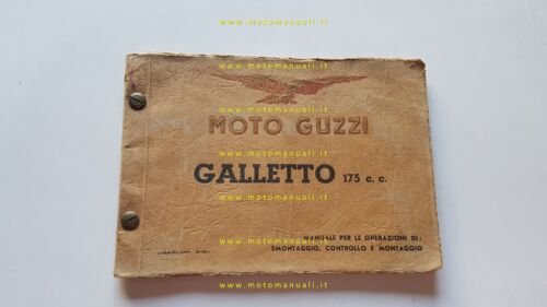 Moto Guzzi Galletto 175 1954 manuale officina originale