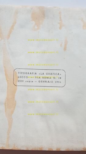 Moto Guzzi Galletto 175 1954 manuale officina originale