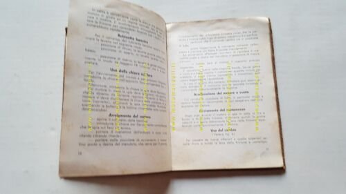 Moto Guzzi Galletto 192 1954 manuale uso manutenzione libretto originale