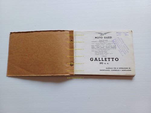 Moto Guzzi Galletto 192 1955 manuale officina originale