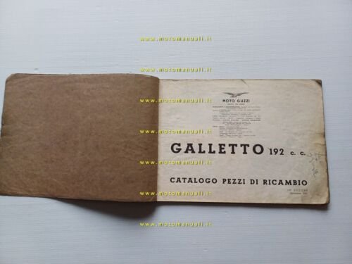 Moto Guzzi Galletto 192 1959 catalogo ricambi ORIGINALE spare parts …