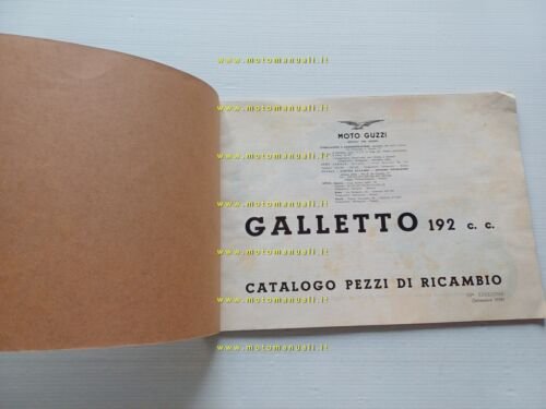 Moto Guzzi Galletto 192 1959 catalogo ricambi ORIGINALE spare parts …