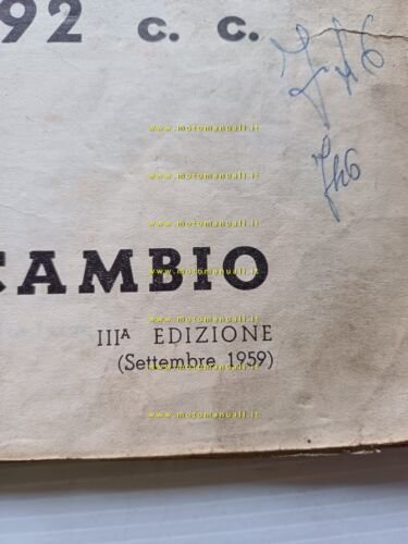 Moto Guzzi Galletto 192 1959 catalogo ricambi ORIGINALE spare parts …