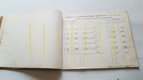 Moto Guzzi Galletto 192 Avv. El. 1962 catalogo ricambi ORIGINALE …