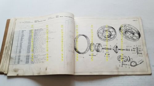 Moto Guzzi Galletto 192 Avv. El. 1962 catalogo ricambi ORIGINALE …
