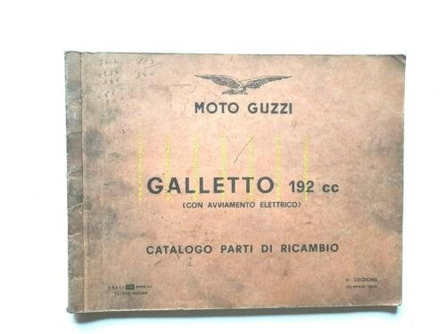 Moto Guzzi Galletto 192 Avv. El. 1964 catalogo ricambi ORIGINALE …