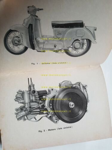 Moto Guzzi Galletto 192 Avviamento Elettrico 1961 manuale uso originale