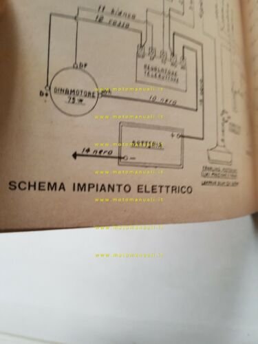 Moto Guzzi Galletto 192 Avviamento Elettrico 1961 manuale uso originale