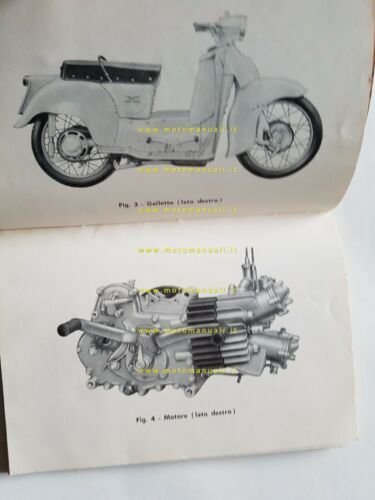 Moto Guzzi Galletto 192 Avviamento Elettrico 1963 manuale uso originale