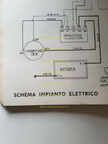 Moto Guzzi Galletto 192 Avviamento Elettrico 1963 manuale uso originale