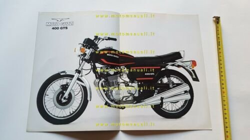 MOTO GUZZI GTS 400 1975 depliant originale italiano brochure