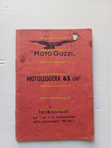 Moto Guzzi Guzzino 65 1946 manuale uso manutenzione libretto ORIGINALE